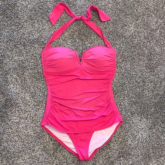 Tommy Bahama one piece swim, sz 10- hot pink - Picture 1 of 9